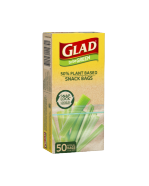 Glad to be Green Snaplock Reseal Sandwich Bags Snack Size 50 Pack