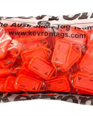 Kevron Key Tag Clicktags ID38 Pack 50 Fluoro Orange