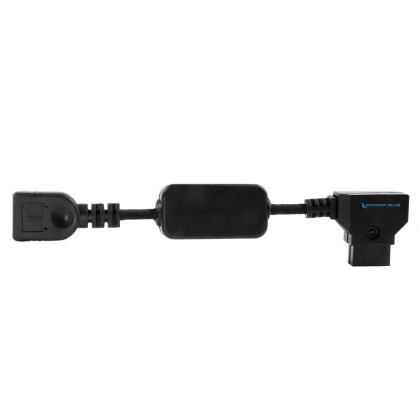 Kondor Blue D-Tap to 5V USB Converter Short Cable for Anton Bauer Gold Mount/SONY V-Mount Camera Battery - Image 2