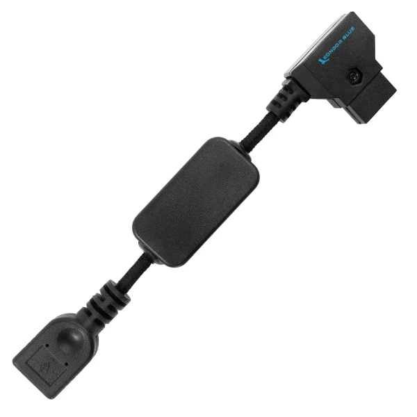 Kondor Blue D-Tap to 5V USB Converter Short Cable for Anton Bauer Gold Mount/SONY V-Mount Camera Battery