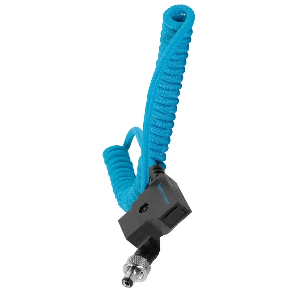 Kondor Blue Coiled D-Tap to Locking DC 2.1mm Right Angle Cable - Image 4