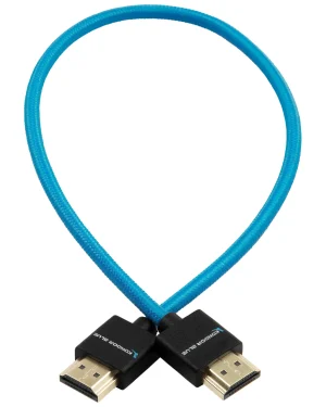 Kondor Blue HDMI to HDMI 40cm Thin Braided Cable for on Camera Monitors