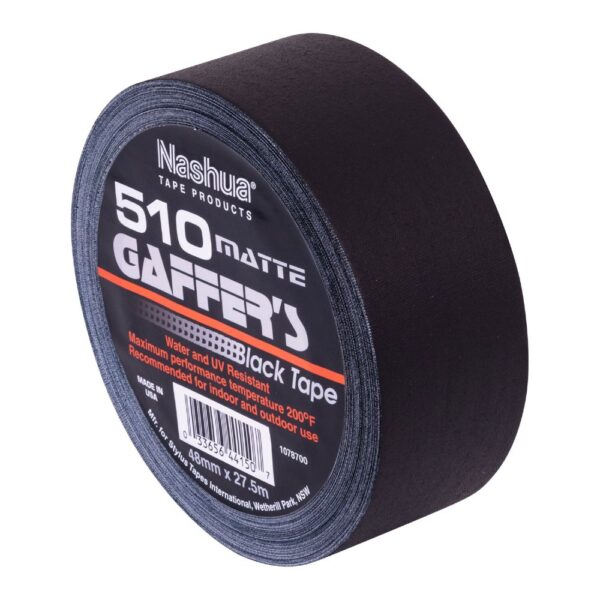 Nashua 510 Gaffer Tape Matte Black 48mm x 27.5m