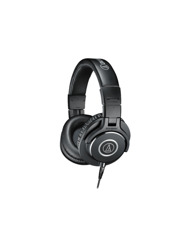 Audio-Technica ATH-M40x Studio closed back 'phones with 40mm drivers, 1,600mW power handling, 15-24,000Hz. Two cables