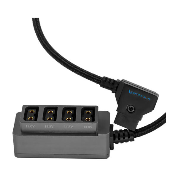 Kondor Blue 12V Metal D-Tap Hub 4 Way Port Power Tap Splitter (1/4"- 20 Thread) - Image 2