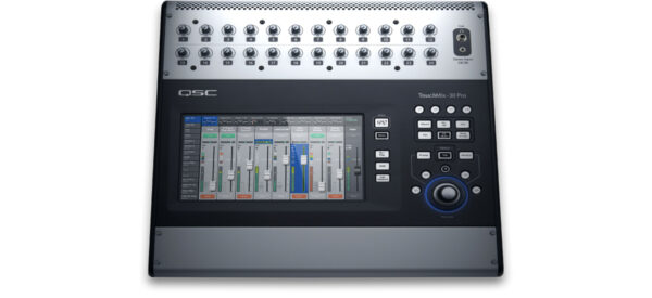 QSC TouchMix-30 PRO Touchscreen digital mixer with 10"" screen, 24M+6S+2USB ins/16 outs and full DSP