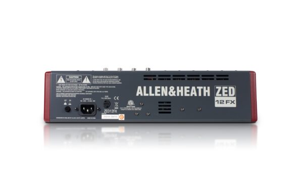 Allen & Heath ZED12FX ZED 6 mono/3 stereo ins, 4 aux, 3-band mid-sweep EQ, LR, USB IO, FX, optional rack mount - Image 2