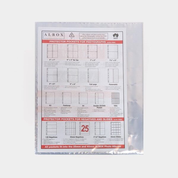 Albox 35mm Negative Sleeves 6 Strip 25 Pack