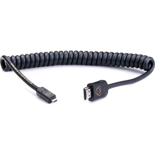 Atomos AtomFLEX HDMI (Type-A) Male to Micro-HDMI (Type-D) Male Coiled Cable (30 to 60cm) ATOM4K60C1