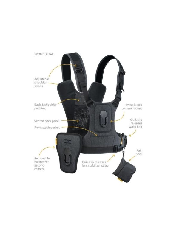 Cotton Carrier G3 Camera Harness 2 Charcoal Grey 147GREY