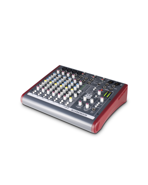Allen & Heath ZED10FX ZED 4 mono/3 stereo ins, 1 aux, 3-band mid-sweep EQ, LR, USB IO, FX