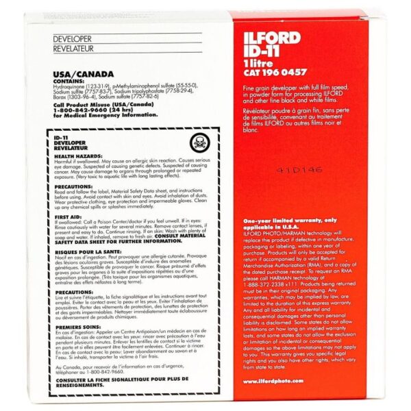 Ilford ID-11 Fine Grain Film Developer 1L