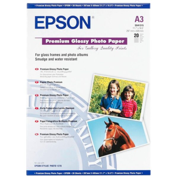 Epson Premium Glossy Photo Paper A3+ 255g/m²