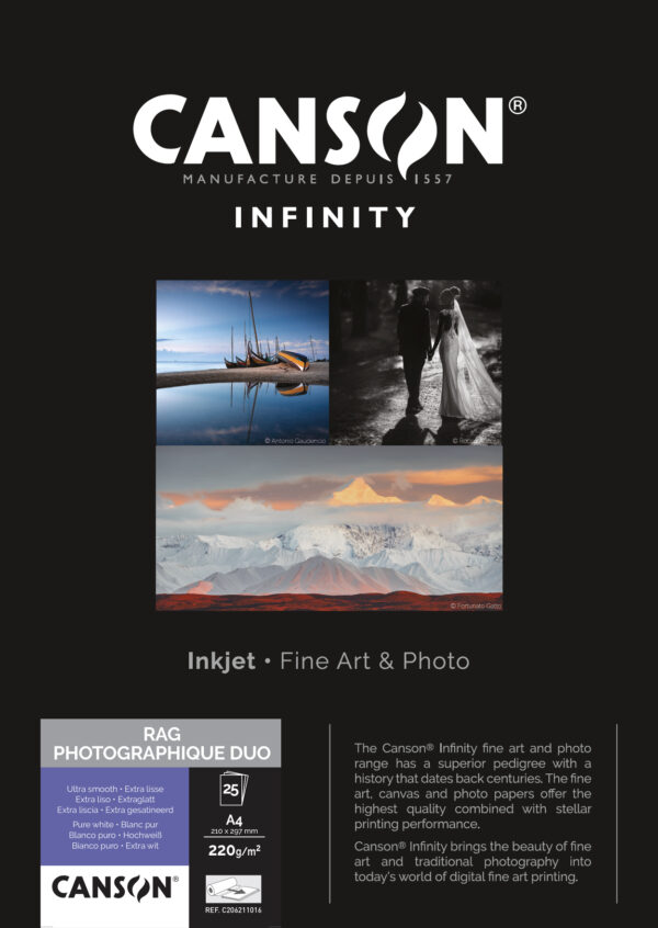 Canson Rag Duo 220Gsm A4 25Sh