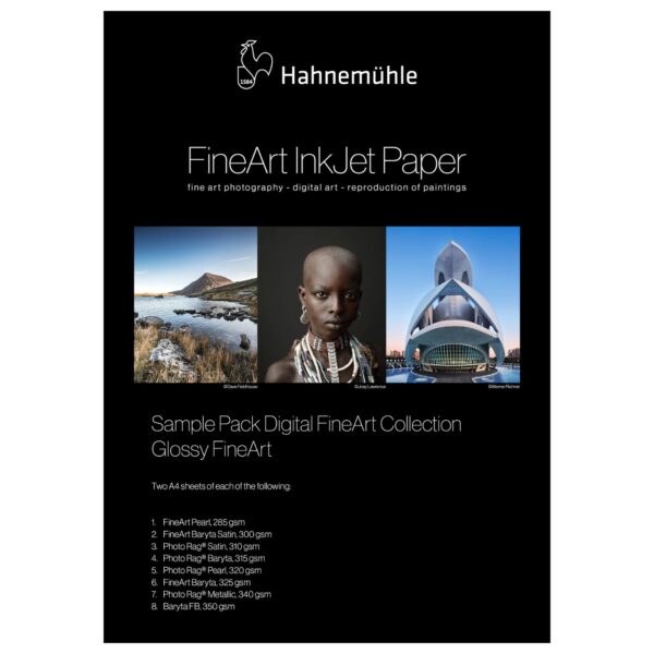 Hahnemuhle Glossy FineArt A4 Sample Pack 16 Sheets