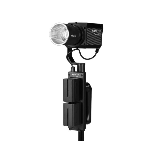 Nanlite Forza 60 II monolight 5600K LED light with Battery Handle and Bowens adaptor - Image 6