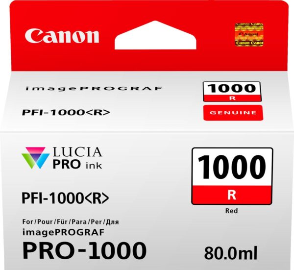 Canon Pro 1000 PFI-1000R Red Ink Tank (PFI-1000R) - Image 2