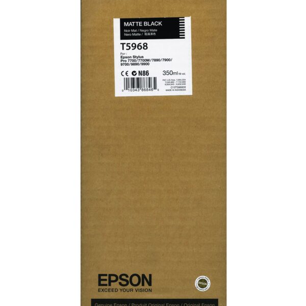 Epson Matte Black ink Pro 7900 / 9900 / 7890 / 9890 (350ml) T5968