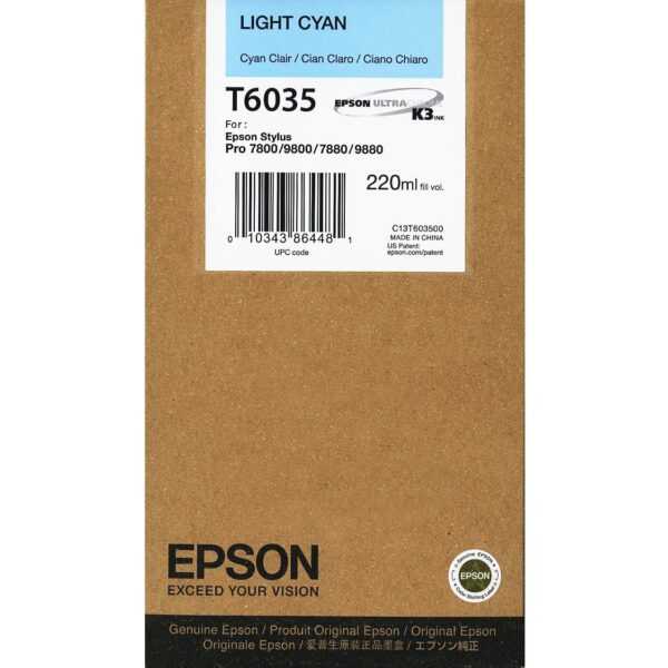Epson Light Cyan ink Stylus Pro 7800/9800/7880/9880 (220ml) T6035