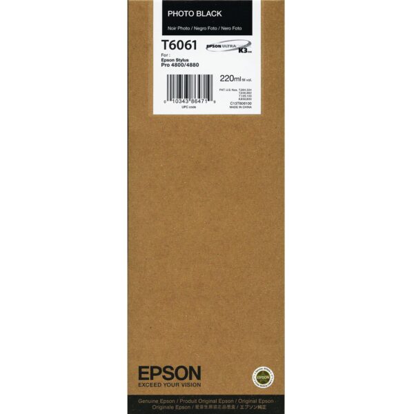 Epson Photo Black Ink Pro 4800/4880 (220ml) T6061