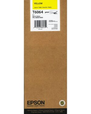 Epson Yellow Ink Pro 4800/4880 Cartridge (220ml) T6064
