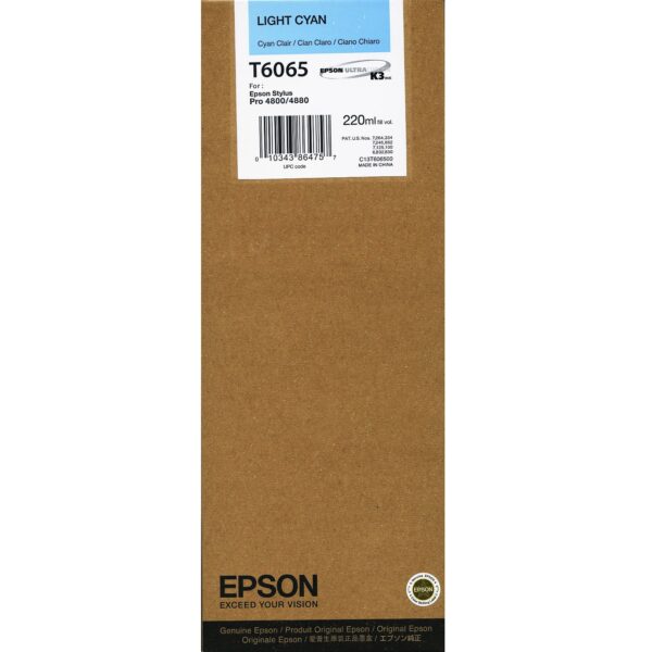 Epson Light Cyan Ink Pro 4800/4880 (220ml) T6065
