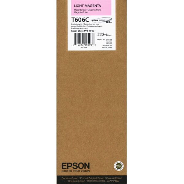 Epson Light Magenta Ink Pro 4800 (220ml) T606C