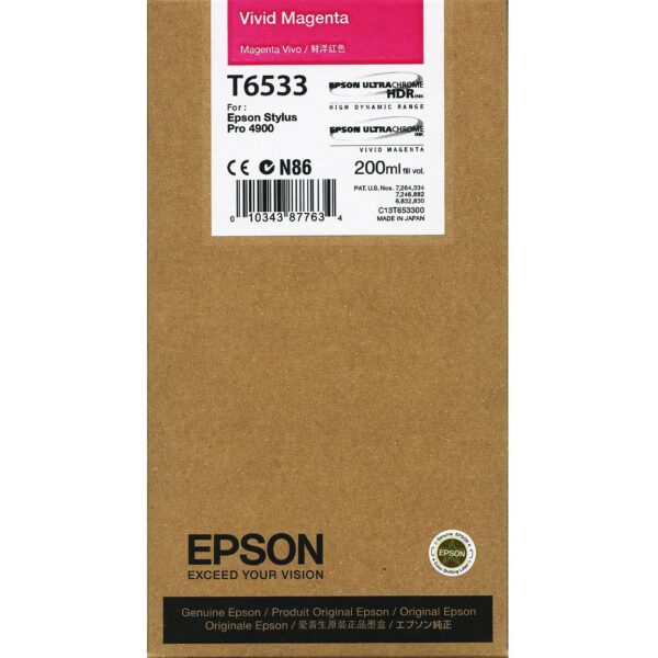 Epson 4900 Vivid Magenta - 200ml T6533
