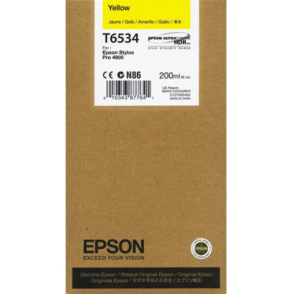 Epson 4900 Yellow Ink - 200ml T6534