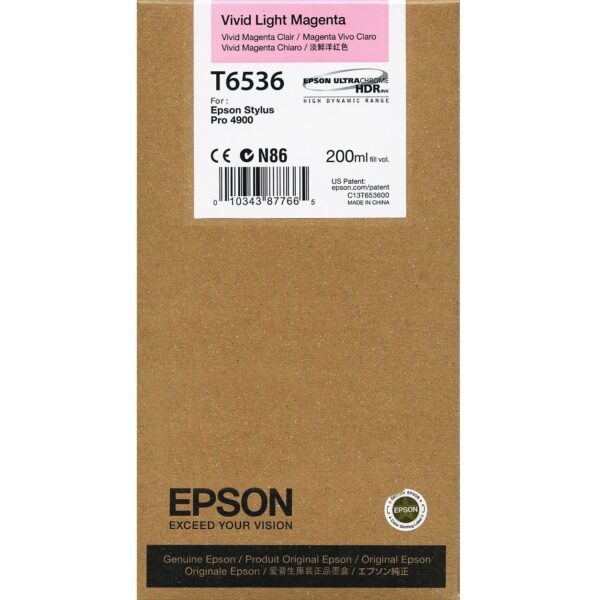 Epson 4900 Vivid Light Magenta Ink - 200ml T6536