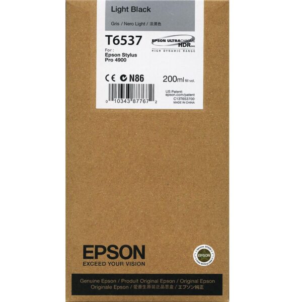 Epson 4900 Light Black Ink - 200ml T6537