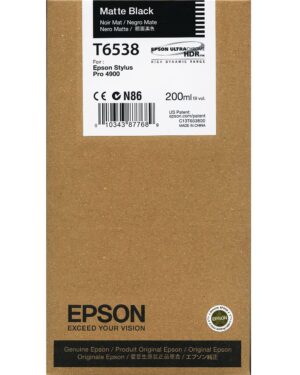 Epson 4900 Matte Black Ink - 200ml T6538