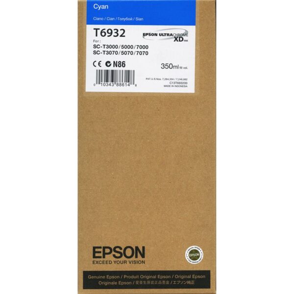 Epson T6932 for SC-T3000/T5000/T7000 350ml Cyan Ink