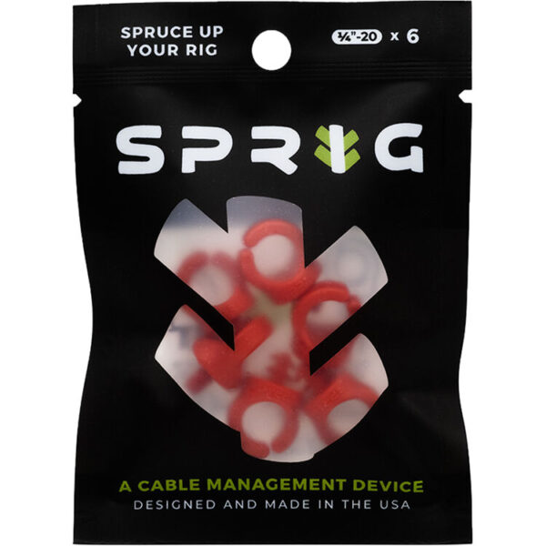 Sprig Cable Management Device 1/4"-20 Red 6-Pack - Image 4