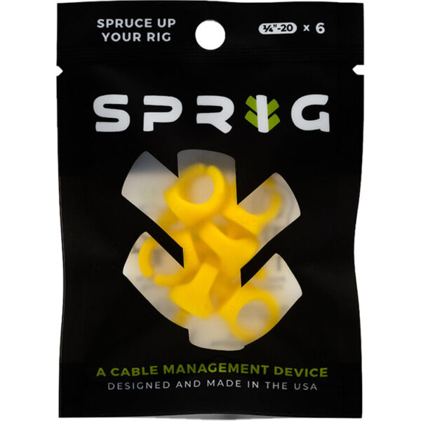 Sprig Cable Management Device 1/4"-20 Yellow 6-Pack - Image 4