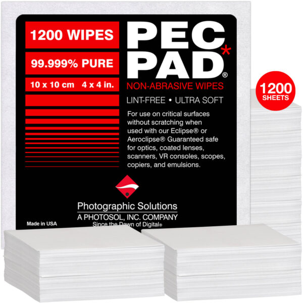 Photographic Solutions PEC*PAD 10 x 10cm Non-abrasive Lint Free Photo Wipe 1200 Sheets per pack