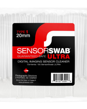 Photographic Solutions Sensor Swab Type 1 20mm BULK Individually Wrapped Bag of 100