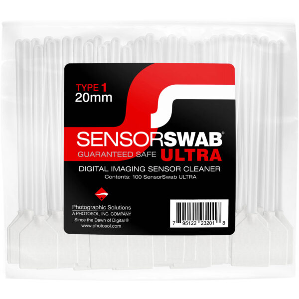 Photographic Solutions Sensor Swab Type 1 20mm BULK Individually Wrapped Bag of 100