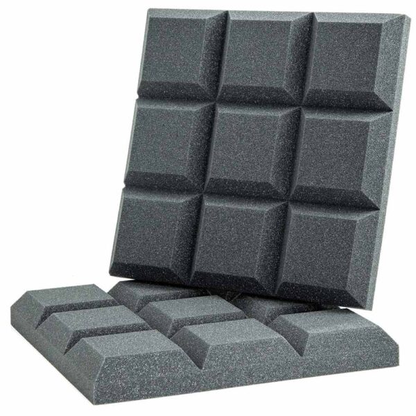 AVE Isogrid Acoustic Foam Grid Panel 10 Pack - Charcoal - Image 2