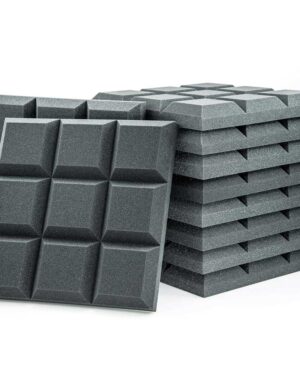 AVE Isogrid Acoustic Foam Grid Panel 10 Pack - Charcoal