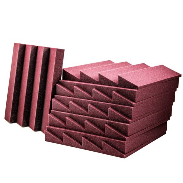 AVE IsoWedge-B Acoustic Foam Wedge Burgundy - 10 Pack