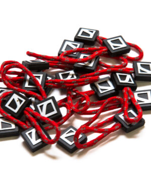 CineBags CBZP7 Zipper Puller Fire Red Set of 15
