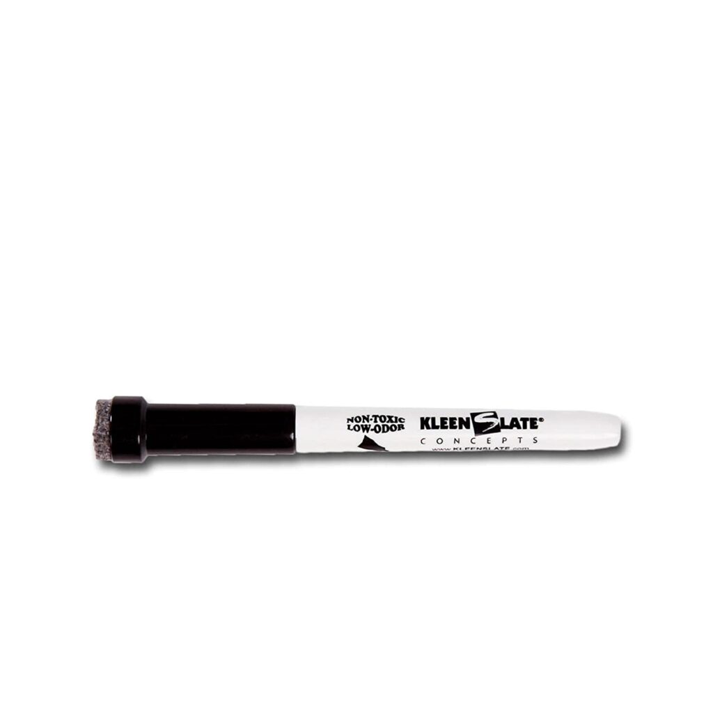 KleenSlate Black Small Dry Erase Markers with Eraser single TecArt