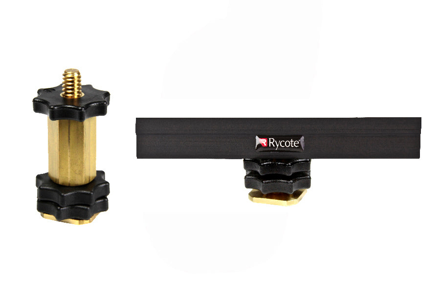 Rycote 3/8" Boom Adaptor Swivel With 10cm Hot Shoe Extension