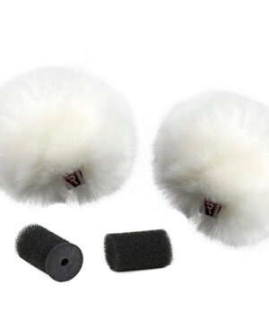Rycote White Lavalier Windjammer - Pair