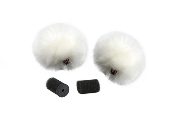 Rycote White Lavalier Windjammer - Pair