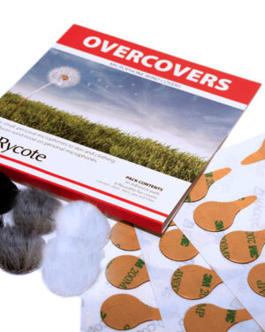 Rycote Overcovers, Black - 6 Black Fur Discs/30 Stickies Original