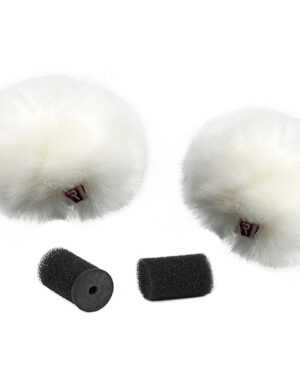 Rycote White Ristretto Lavalier Windjammer - Pair