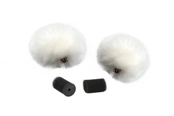 Rycote White Ristretto Lavalier Windjammer - Pair