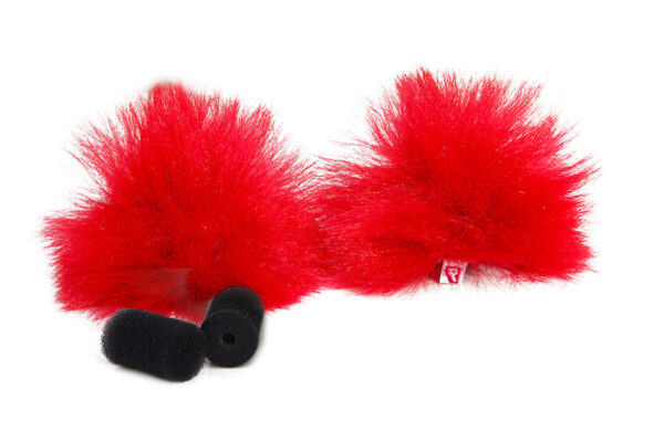 Rycote Red Lavalier Windjammer - Pair